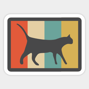 Retro Vintage Cat Sticker